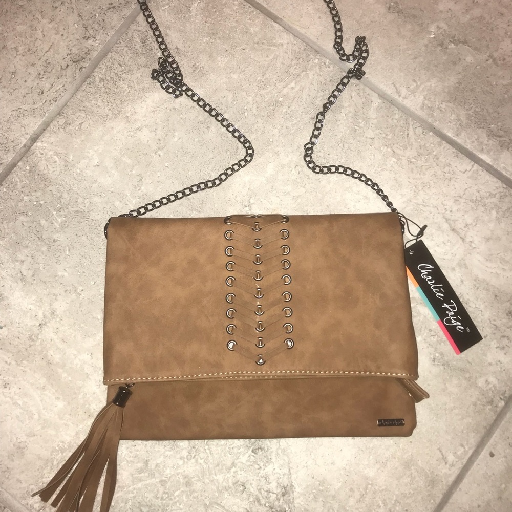 NWT Leather Cross-Body Handbag